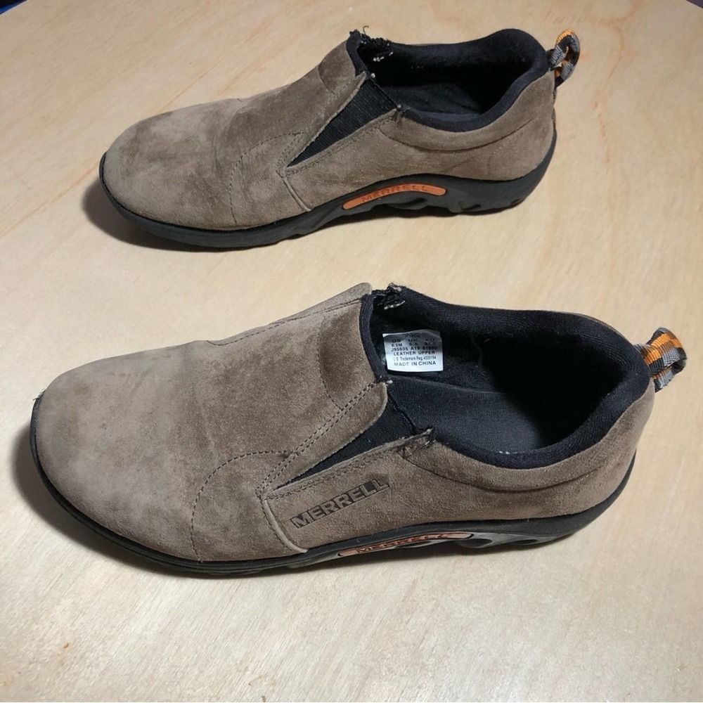 Merrell Jungle Moc Kids Leather Outdoor Shoes 6.5m - Picture 3 of 9